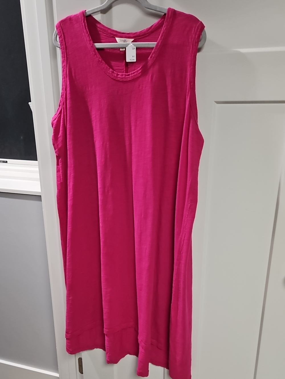 Terra & Sky Sleeveless Fuchsia Midi Tank Dress